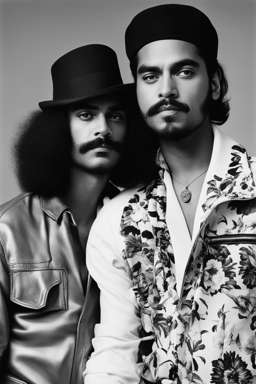 young Cheech and Chong as Dior icons