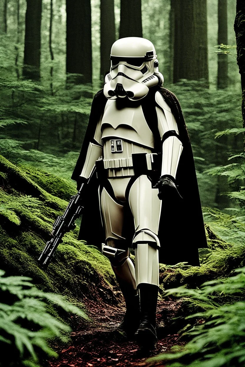 [Sophie Turner] The figure trudging wearily through the dense forest was a shadow of her former self. Once Captain Sophie Turner had commanded the respect and authority befitting her rank as an elite stormtrooper in the service of the Galactic Empire. But that was before the torture at rebel hands, the harrowing escape from their transport, and the crashlanding on this desolate planet. Now the proud armor was long gone, and what remained of her imperial-issued bodysuit hung in filthy strips. Bla