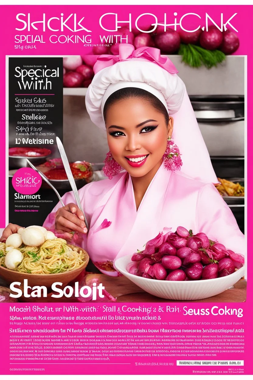 shocking pink magazine cover: special shallot cooking with sash issue