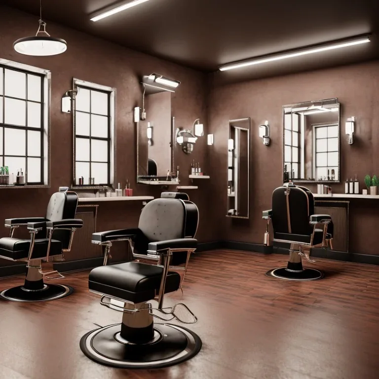 inside modern barber shop in osmanic style,türkis, 8k, extremly detailed, wohlhabend, cinema4d, 3d render, creative, complex, shining, much light, cannabis