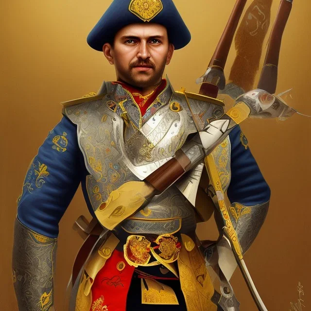 ukrainian cossack holding saber