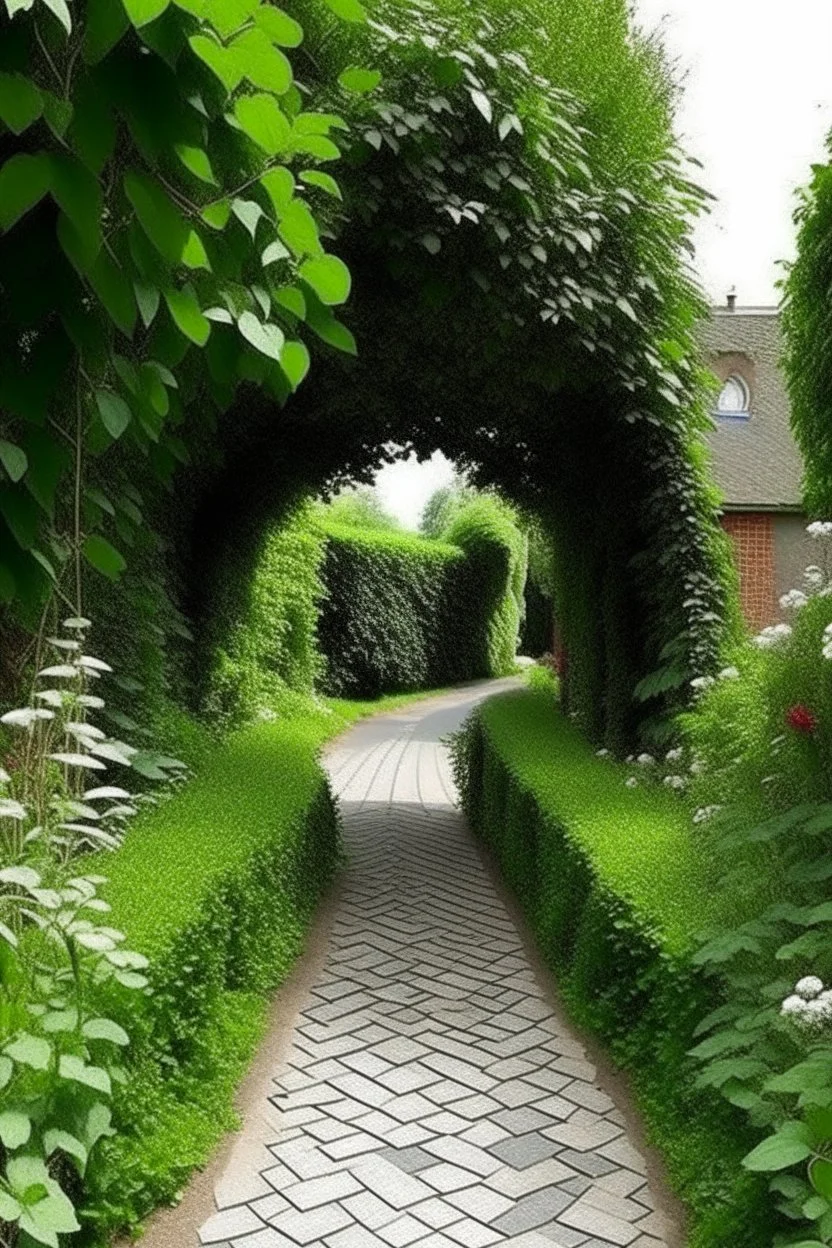 make a arch way made from plants