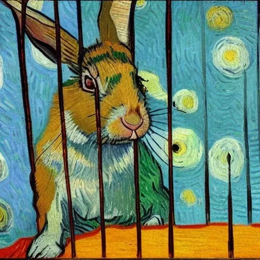 rabbit behind the bars van gogh