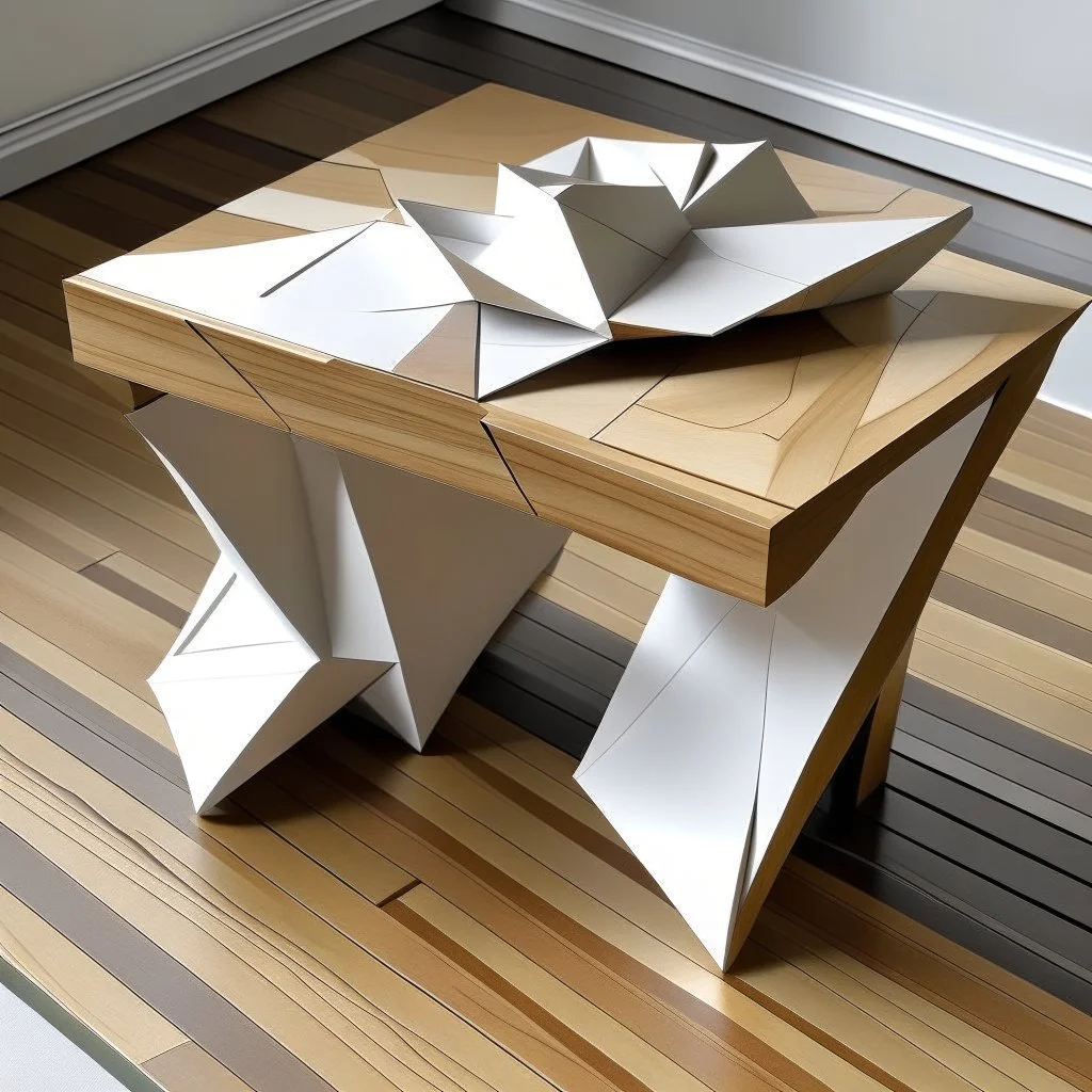 Paper folding inspired table