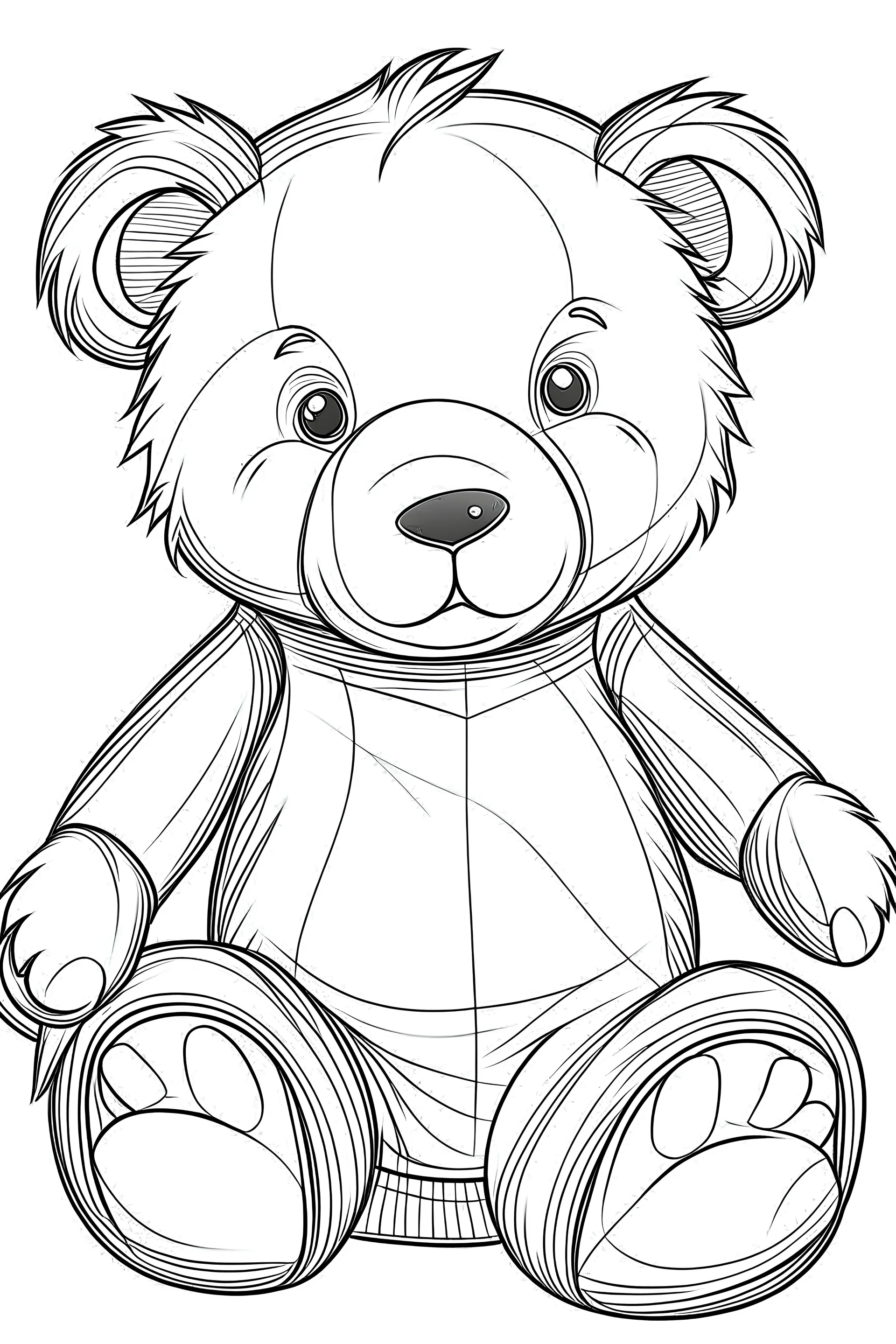 outline art for Cub (Bear) coloring pages with sitch, white background, Sketch style, full body, only use outline, toddlers style, clean line art, white background, no shadows and clear and well outlined.