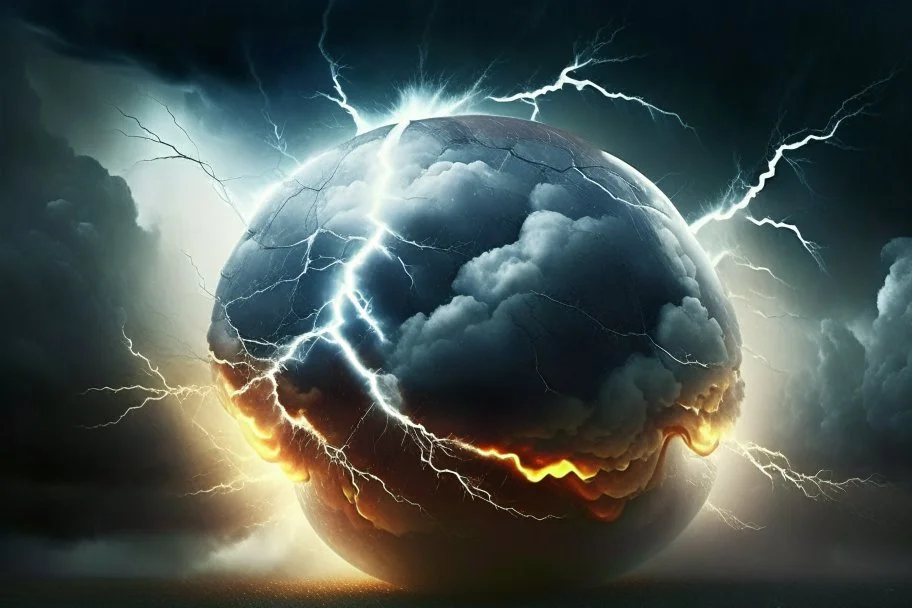 Ball full of thunder storms