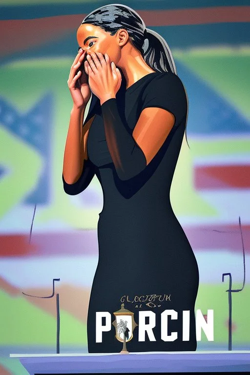 Marjorie Taylor Greene crying over AOC Victor for presidency