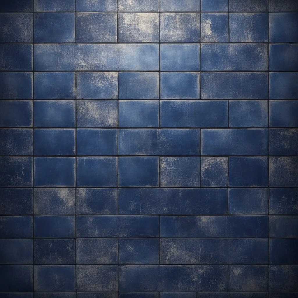 Hyper Realistic grungy-glowing-navy-blue-scratched-tile-fancy-wall