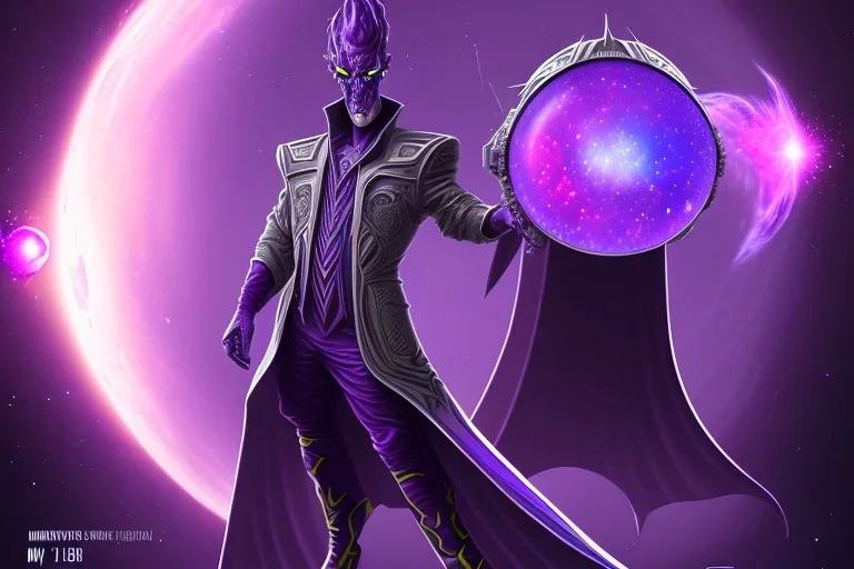 mysterious purple galaxy super villain that has taken over the universe