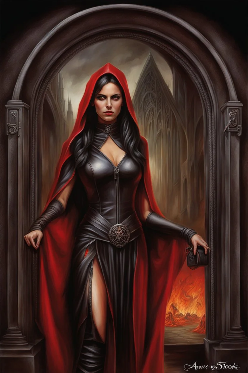 back to Hell. horror setting. painted by Anne Stokes