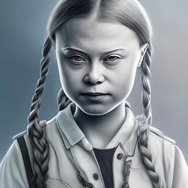 portrait of Greta Thunberg