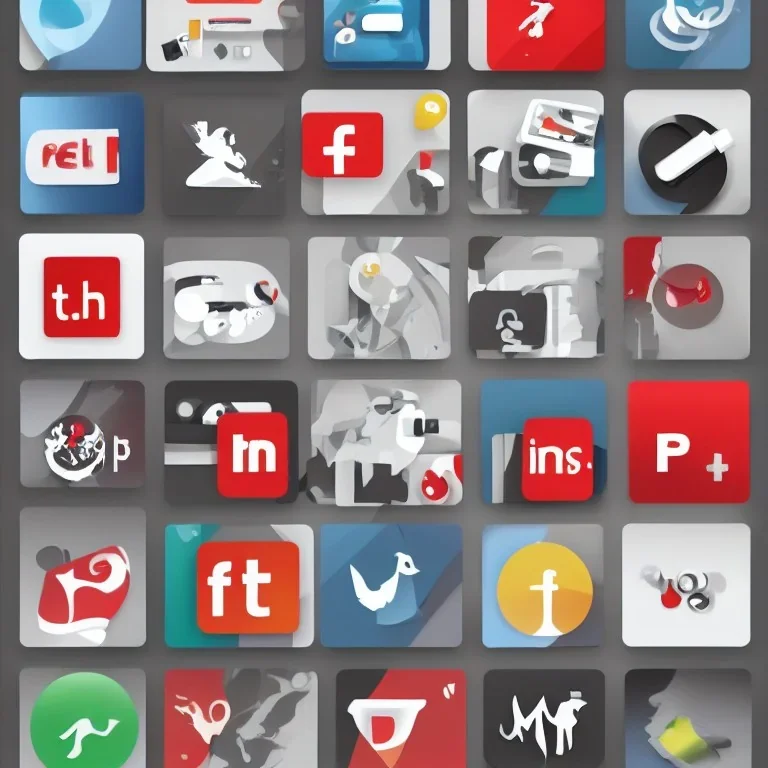 pinterest in icon style