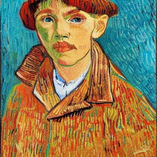 Portrait of a girl Vincent van Gogh style