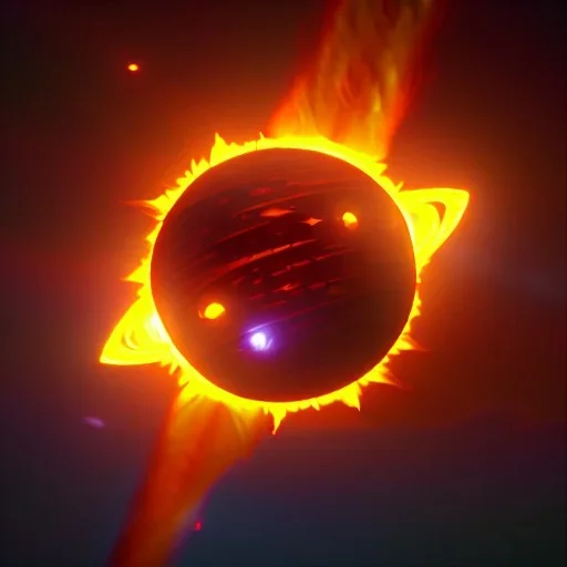 sun and planets, highly detailed, 3d render