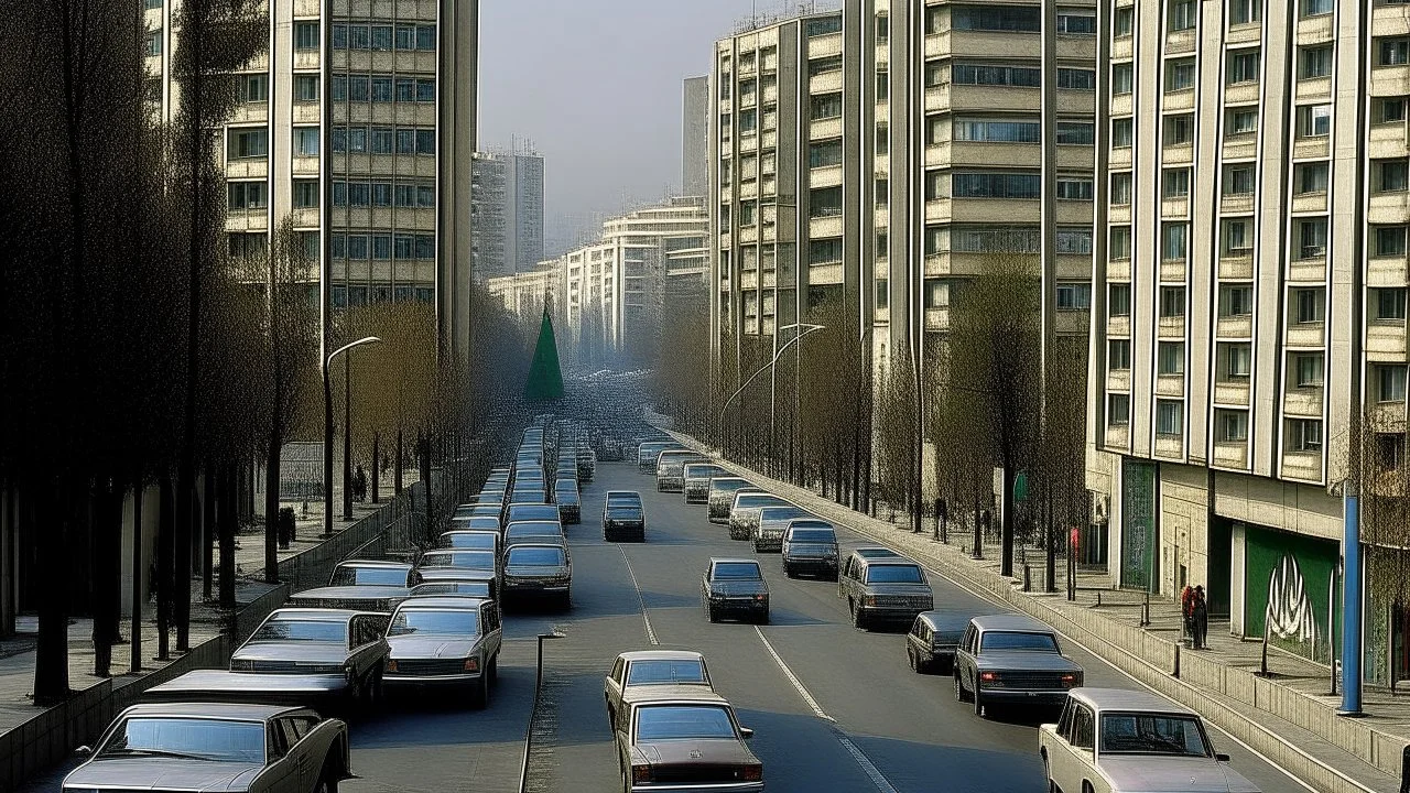 a modern street in Tehran.