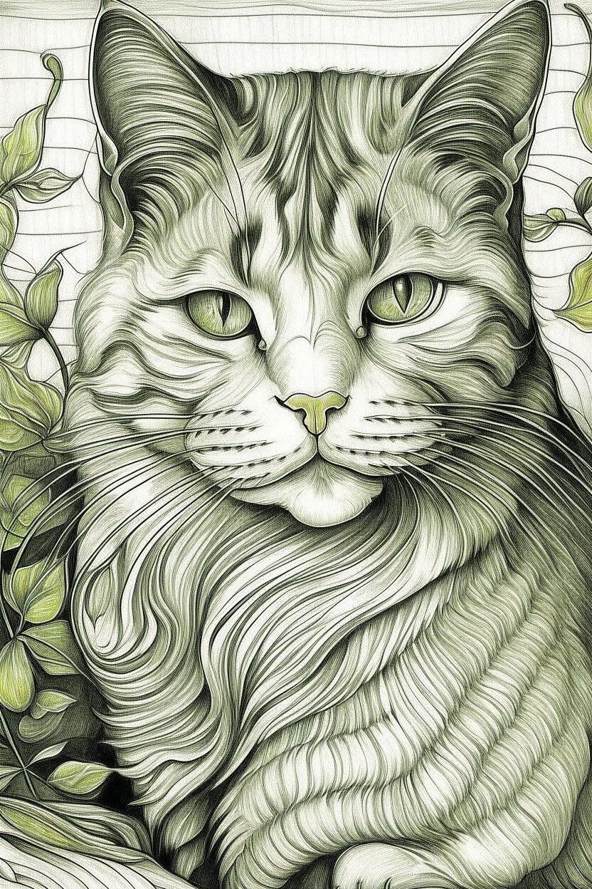 Portrait of a cat by Van Gogh