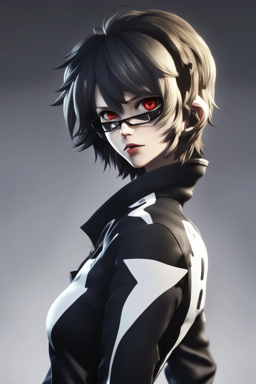 personaggio femminile in stile videogioco Persona 5