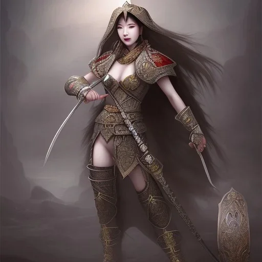 Fantasy korean warrior women