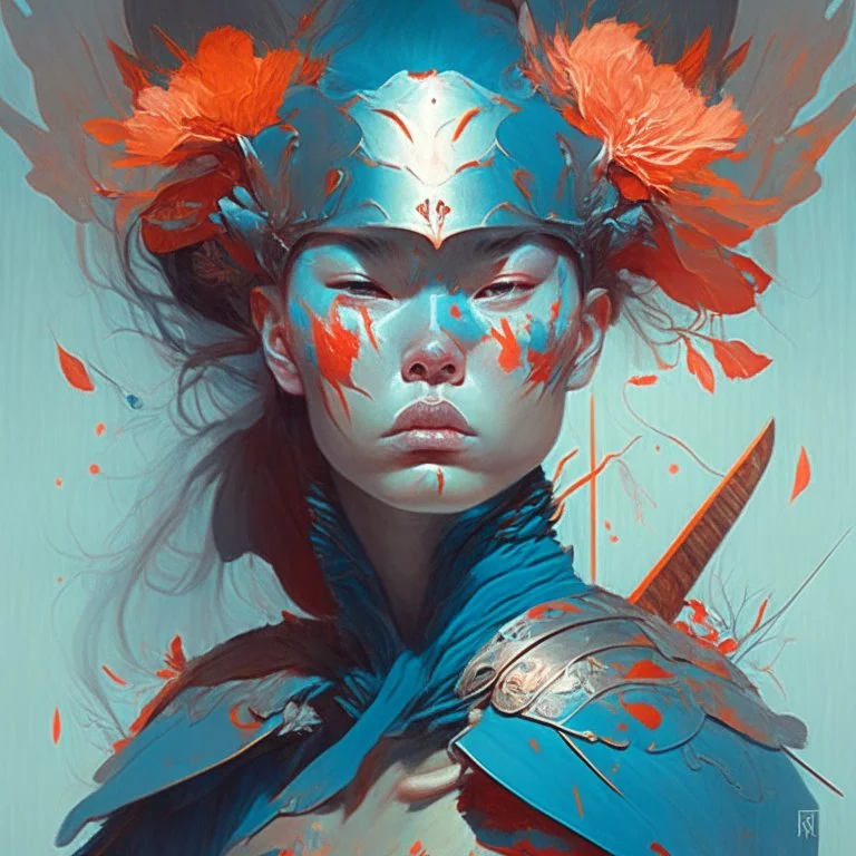 dream portrait of female warrior by james jean