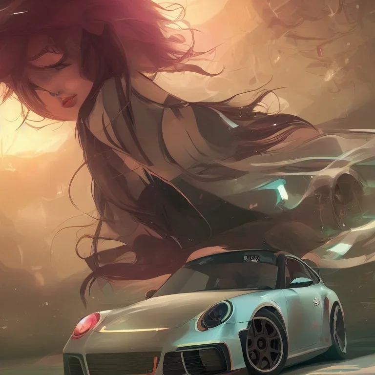 a photo of a beautiful 911 rs, art by lois van baarle and loish and ross tran and rossdraws and sam yang and samdoesarts and artgerm and saruei, digital art, highly detailed, intricate, sharp focus, Trending on Artstation HQ, deviantart, unreal engine 5, 4K UHD image