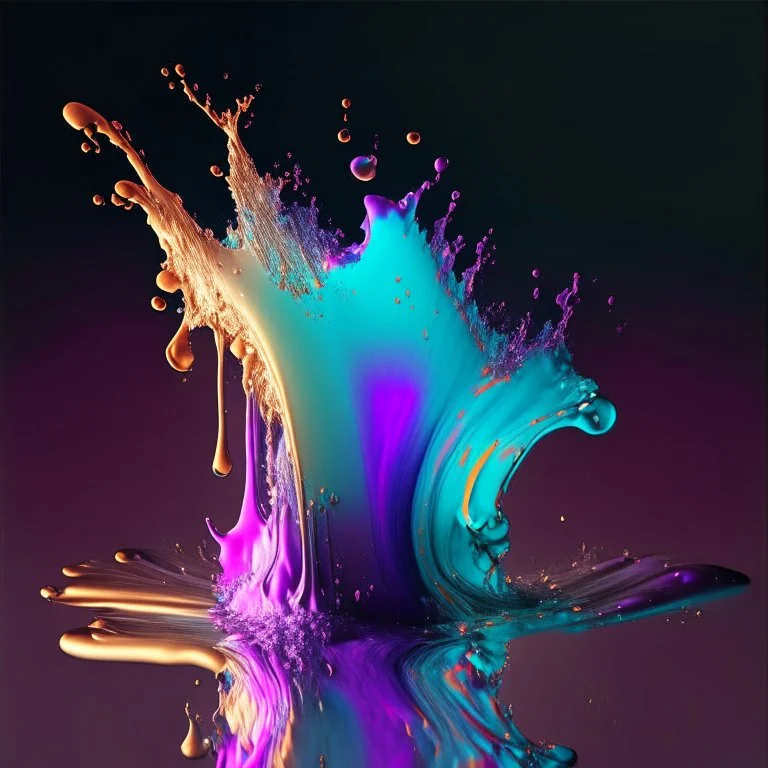 iridescent splash