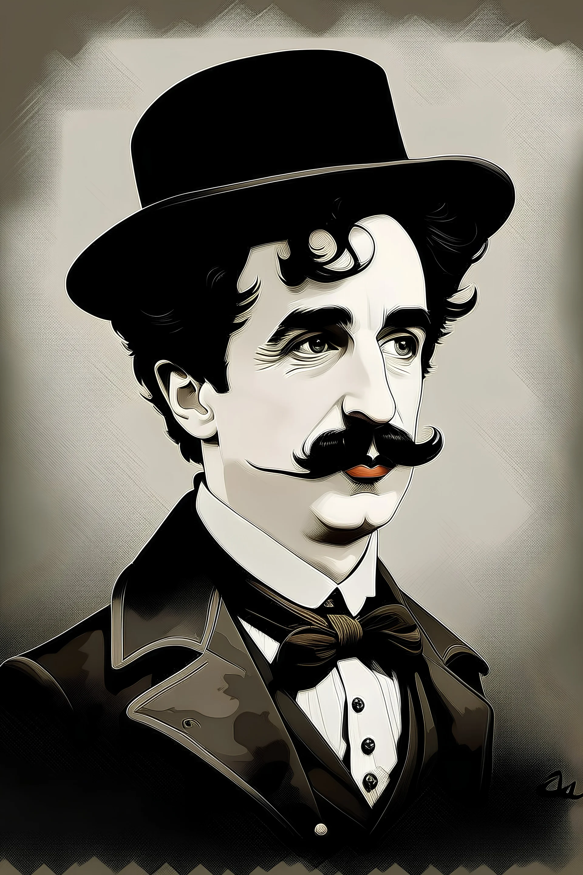 Sketch of Charlie Chaplin Isolated Stock Vector - Illustration of portrait,  famous: 71638530