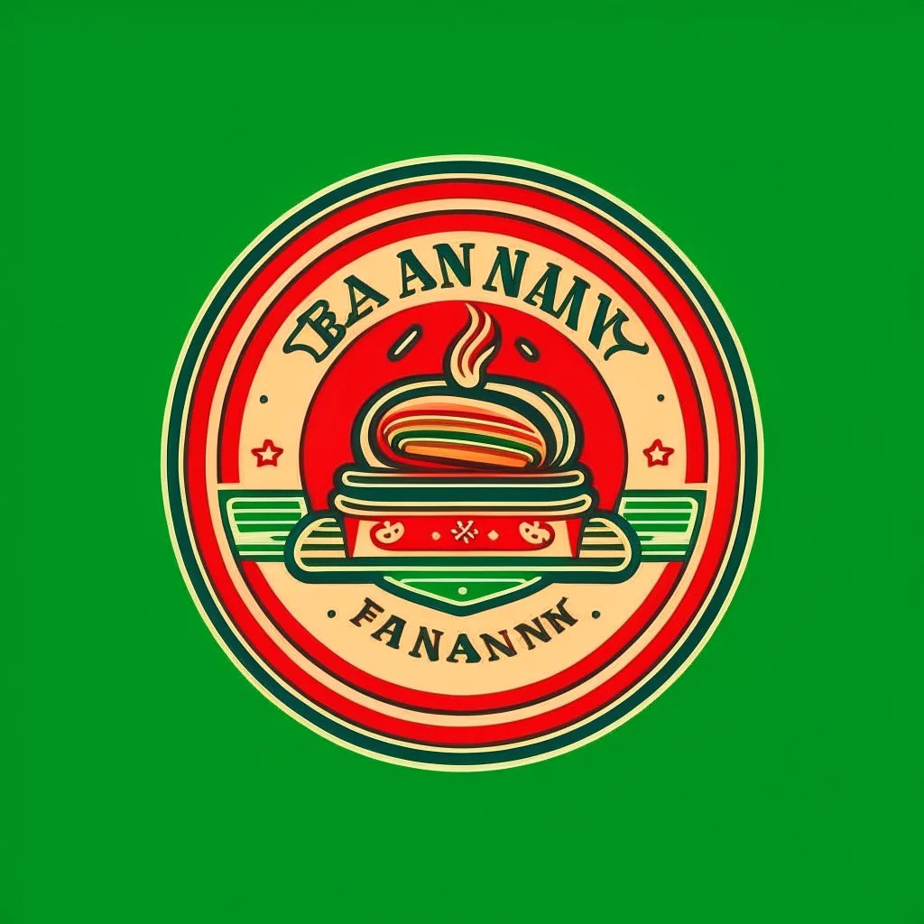 logo in the style of Frankie & Benny's, Hotel Restaurant, 90s Aesthetic and feel.