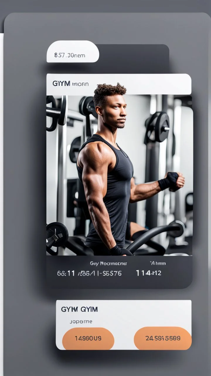 gym profile card and picture of person