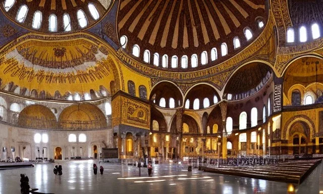 hagia sophia mosque building dramatic off center outside landscape