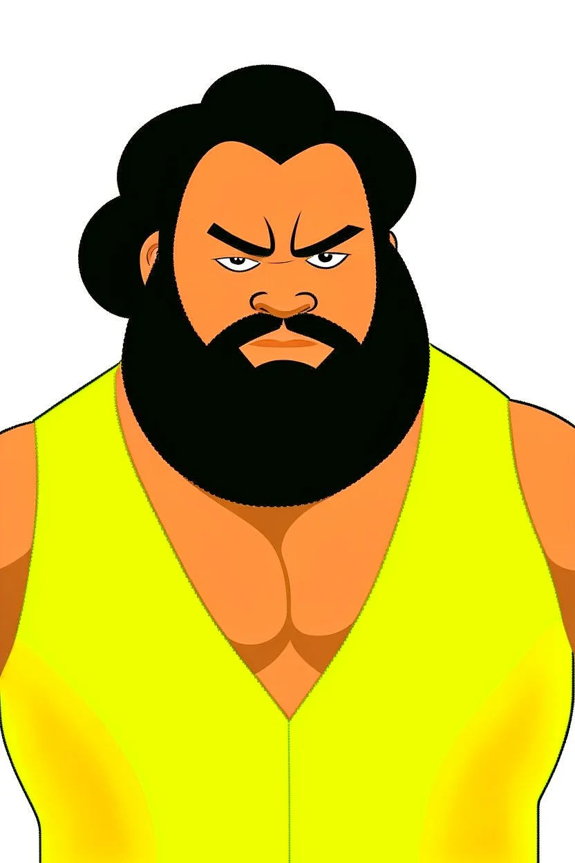 Mark Henry American wrestler catoon 2d