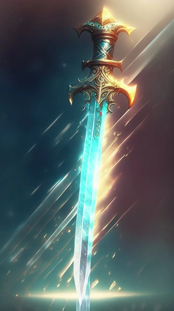 shining metal sword