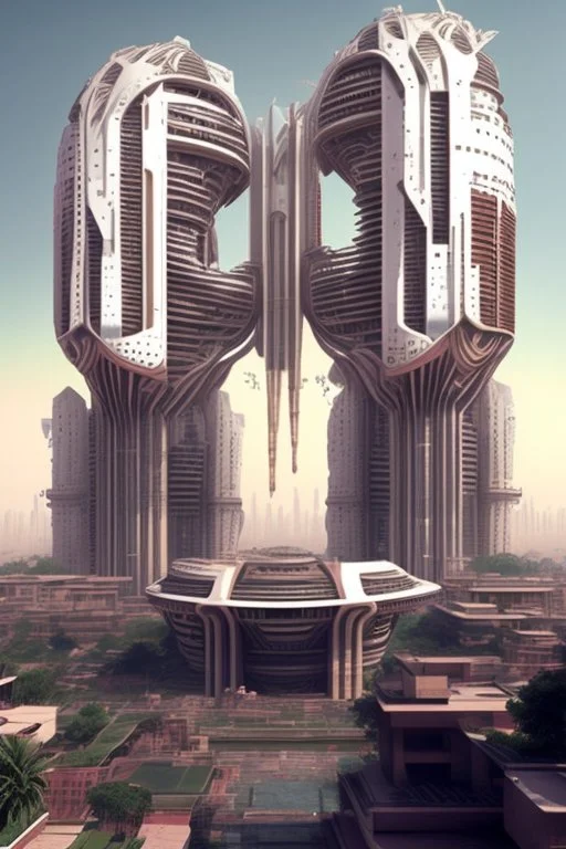 Modern futuristic Delhi Capital Region in 2100