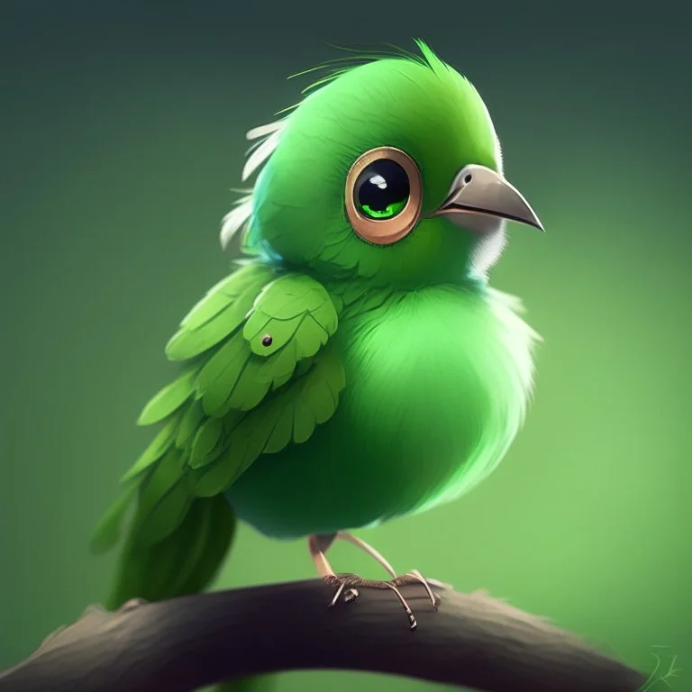 A cute green bird, avatar