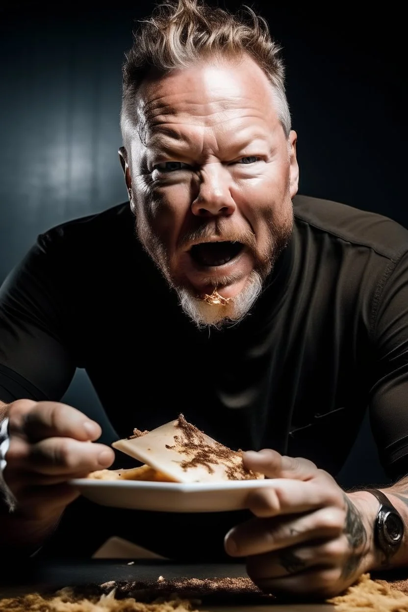 james hetfield eating cheese founde