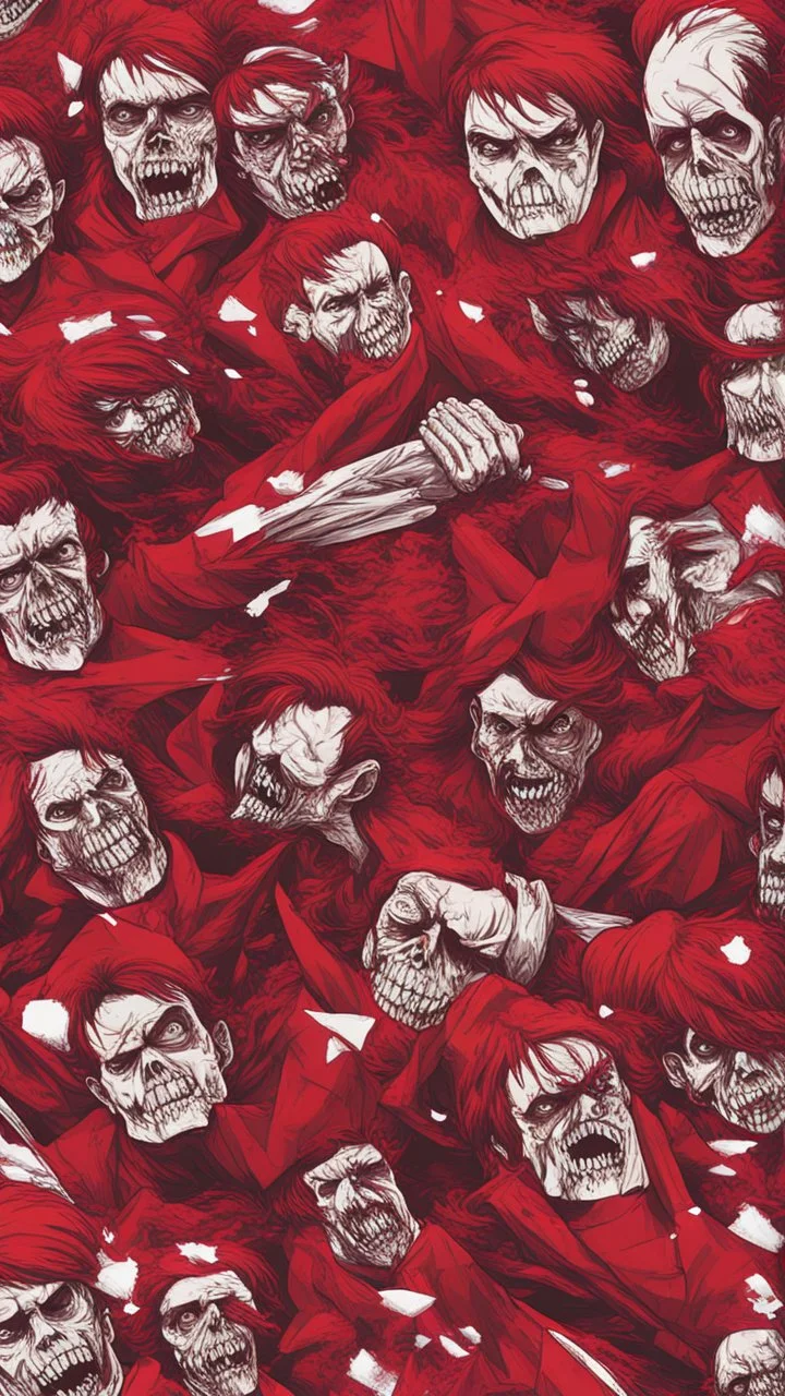 brutal attack on titan red colos pattern for snowboard