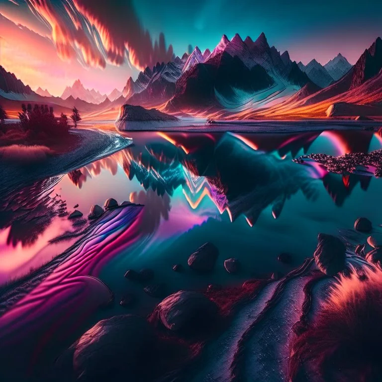 trending incredible award-winning beautiful landscape from r/earthporn subreddit Modifiers: 8k cinematic lighting beautiful fantastic view hdr cinematic postprocessing Landscape Ultra realistic glowing Iridescent Started from image: