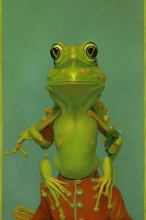 Portrait of a frog by Van Gogh