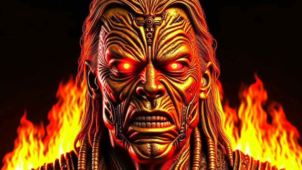 4K, ultra detail, full realism portrait terminator iron maiden logo full face flames4K, ultra detail, full realism portrait terminator new wave log full face firestarter in the background