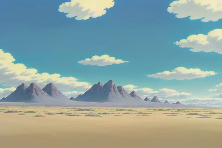 A breathtaking wide-shot reveals a desolate landscape of Alberta's sand-swept desert under a stark, cloudless sky. Scattered across the vast expanse, futuristic biodomes punctuate the barren vista. These domes, shaped like elongated teardrops, are encased in a translucent, phosphorescent material that glistens under the harsh, unfiltered sunlight. They stand as an oasis of life amidst the barren desert, with patches of lush greenery visible through their translucent walls.