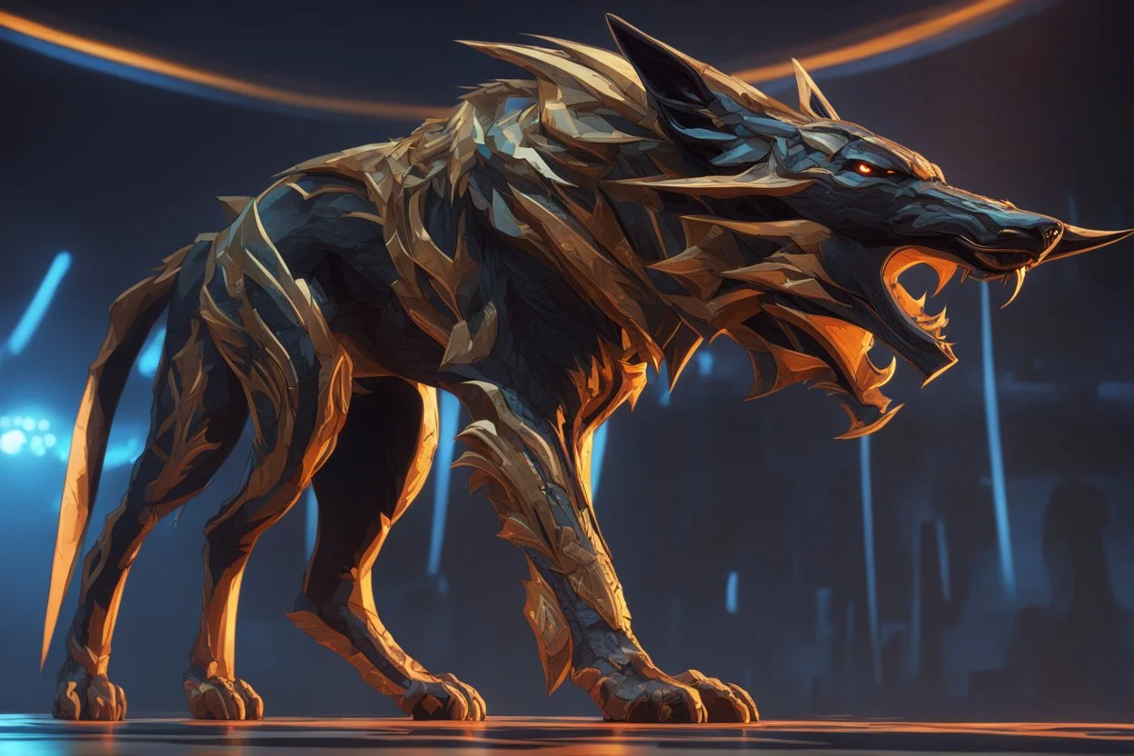 Huge Monster in 8k solo leveling shadow artstyle, anubis them, neon effect, full body, Desert, intricate details, highly detailed, high details, detailed portrait, masterpiece,ultra detailed, ultra quality