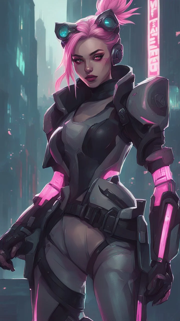 Kai is from League of Legends in cyberpunk style