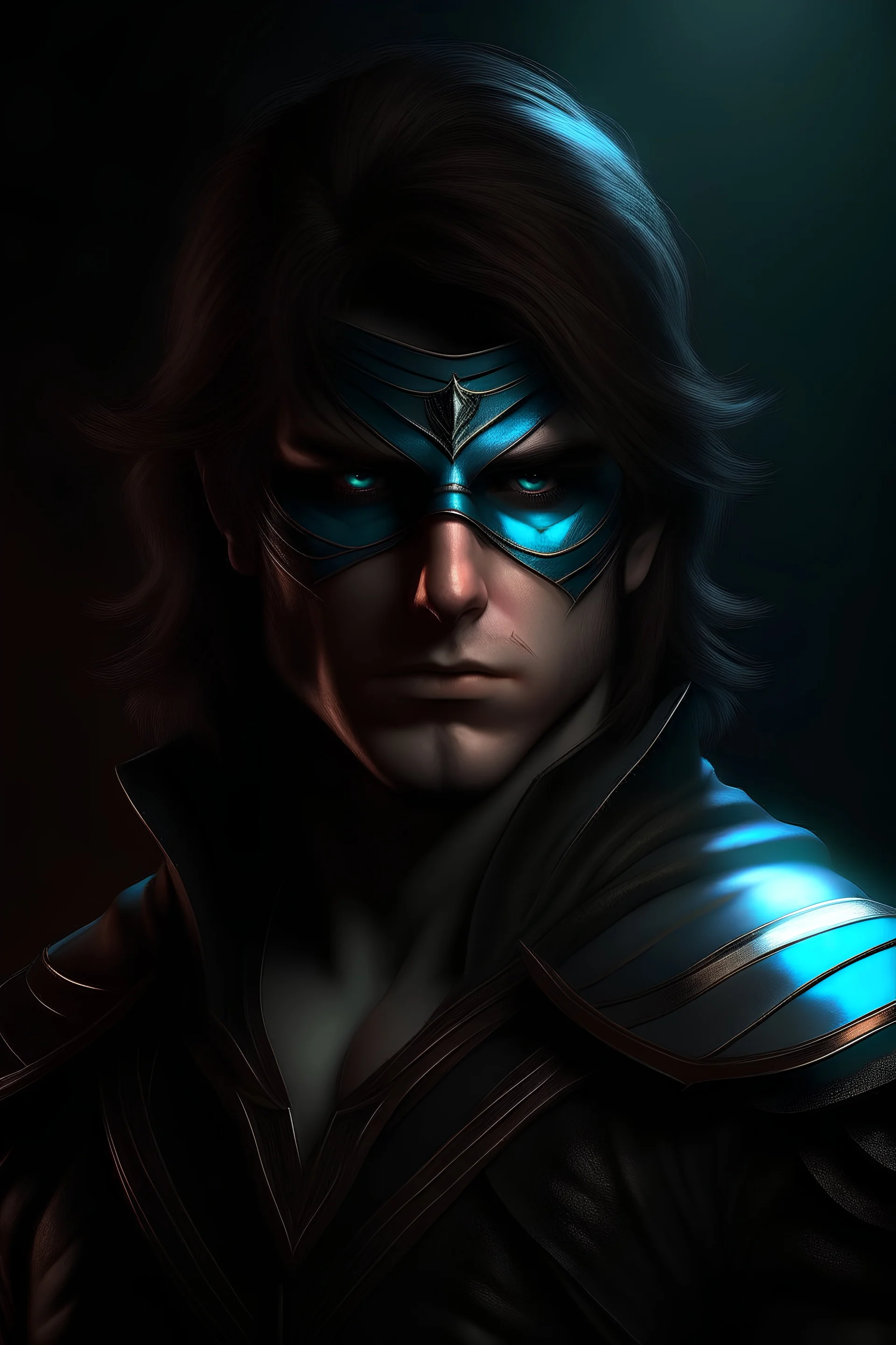 80s dark fantasy style, hero, photorealistic