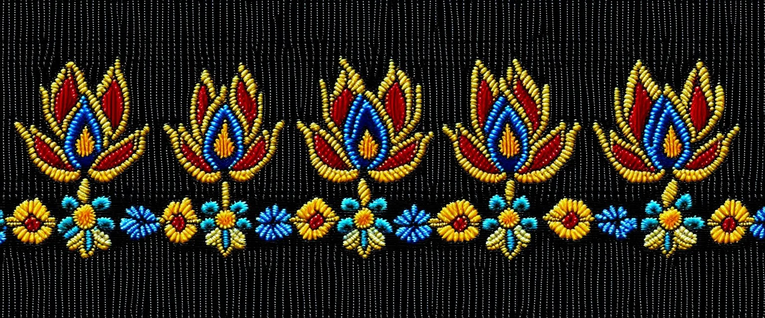 Cree beaded flowers and leaves