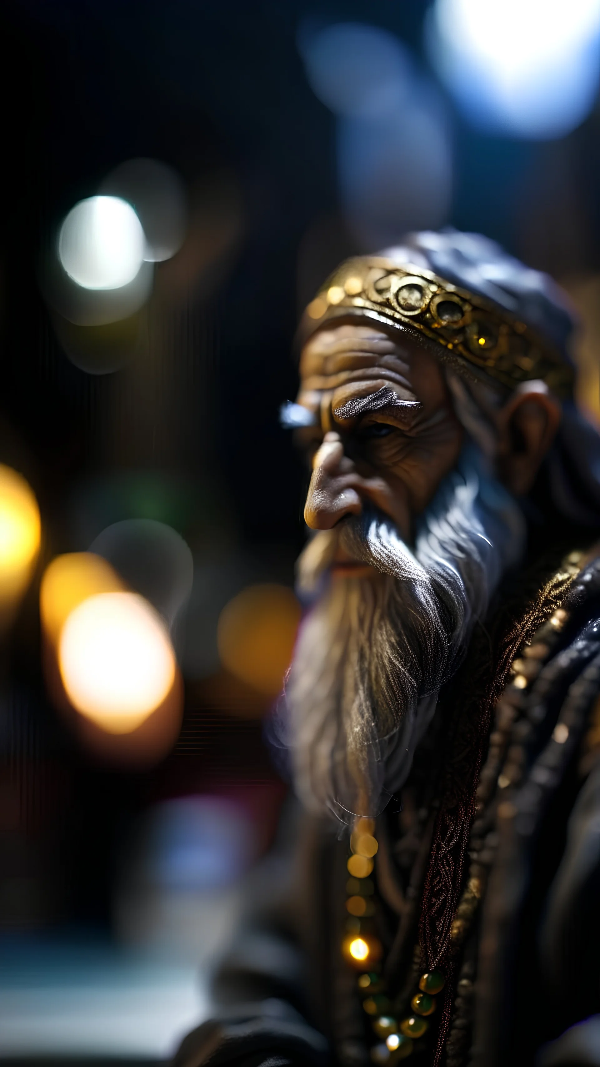 if odin was allah, bokeh like f/0.8, tilt-shift lens 8k, high detail, smooth render, down-light, unreal engine