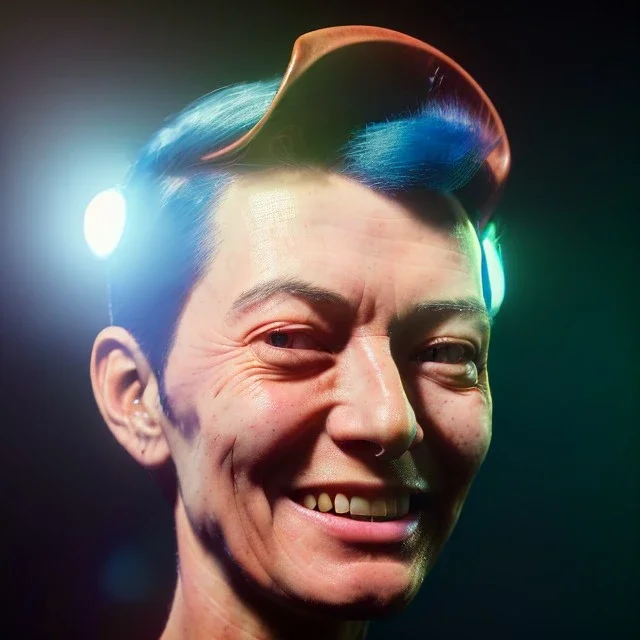 Ultra Realistic portrait, retro futuristic style, 60s. smile, happy. highly detailed, concept art, unreal engine 5, ray tracing, RTX, lumen lighting, ultra detail, volumetric lighting, 3d, finely drawn, high definition, high resolution.