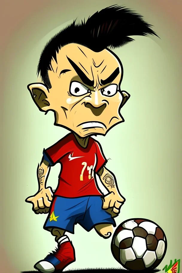 Yuan Wesa Footballer cartoon 2d