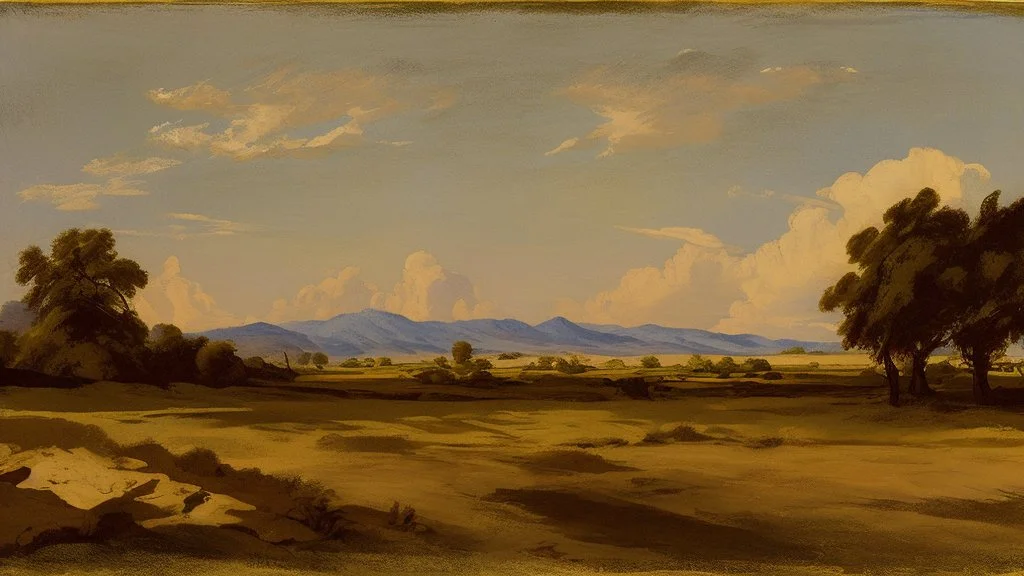 texas landscape by poussin