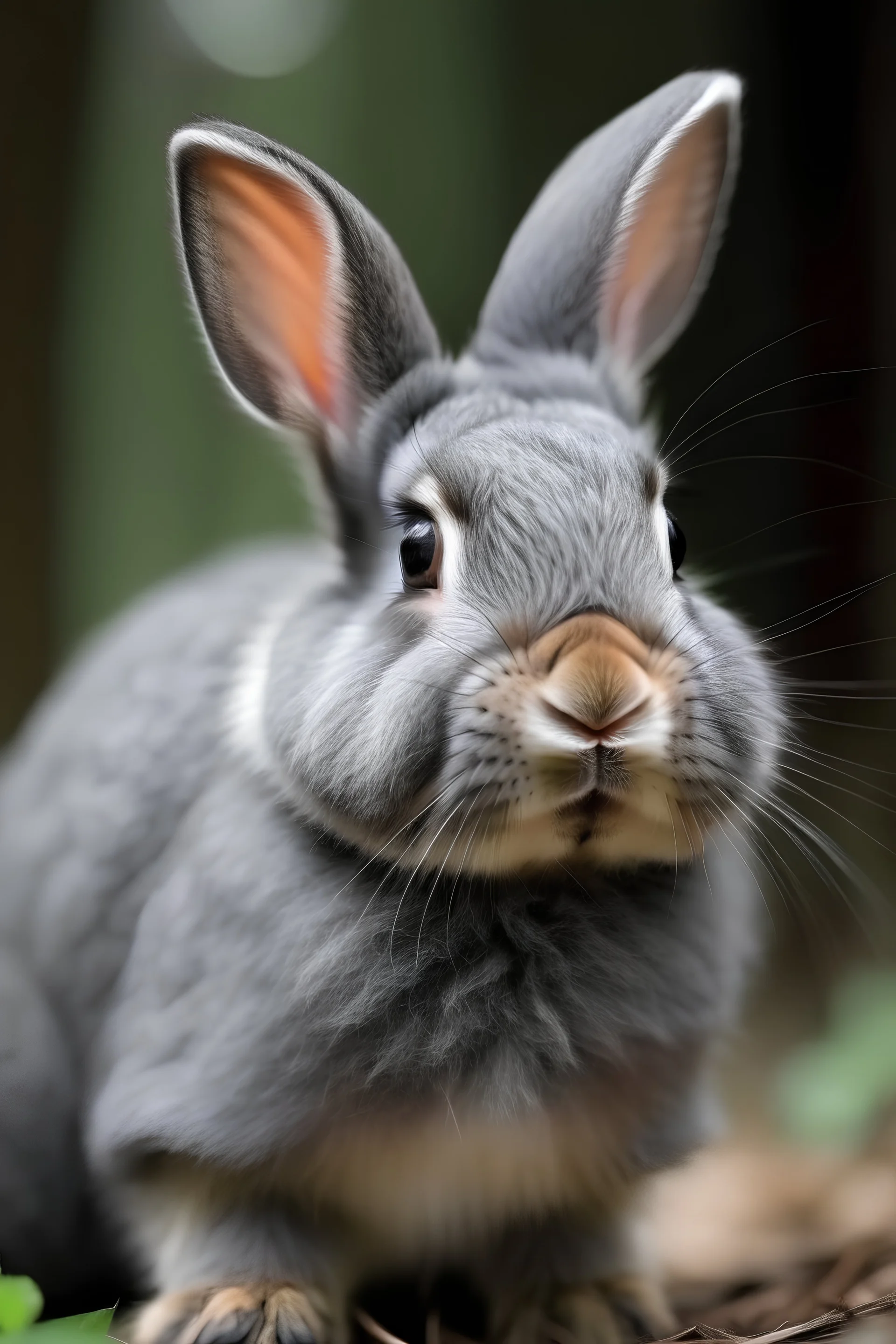 gray small eared rabbit