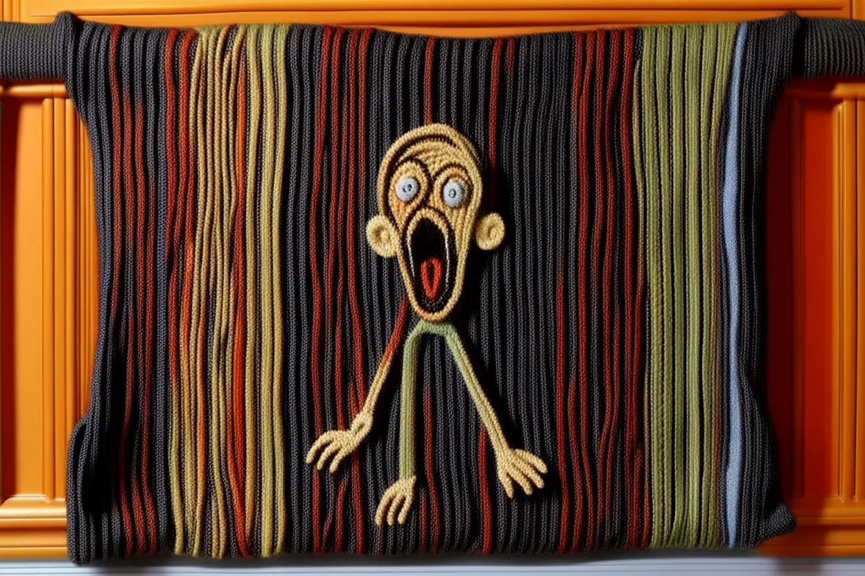 Knitted the scream Edvard Munch