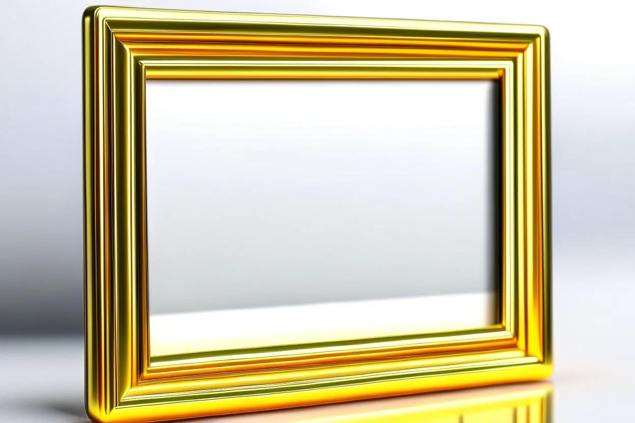 Oblong gold delicate art deco picture frame